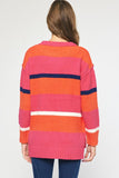 Colorblock Fuzzy Sweater
