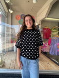 Polka Dot Sweater Top