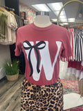 “W” Bow Tee, Go Eagles