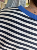 3/4 Sleeve Causal Striped Top