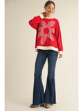 Flower Patch Sweatshirt - Red