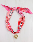 Lillie Scarf Charm Necklace PINK
