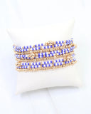 Renee Beaded Bracelet Set Blue White