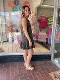 Denim Leopard Mini Dress