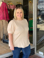 Carrie Oatmeal Top