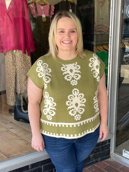 Lightweight Damask Sweater