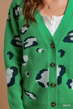 Leopard Button Down Cardigan Sweater