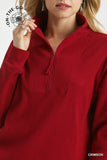 Ribbed Half-Zip Pullover