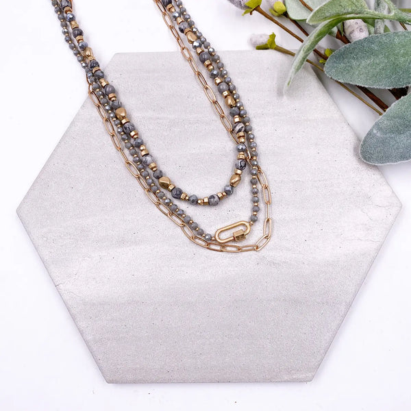 Janie Necklace - Grey