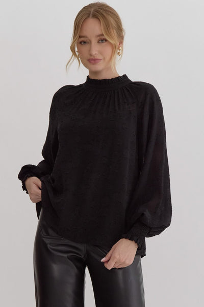 Floral Jacquard Blouse