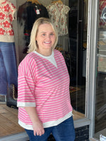 Striped Terry Oversized Top