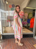 PRINTED COTTON GAUZE OVERSIZED TOP