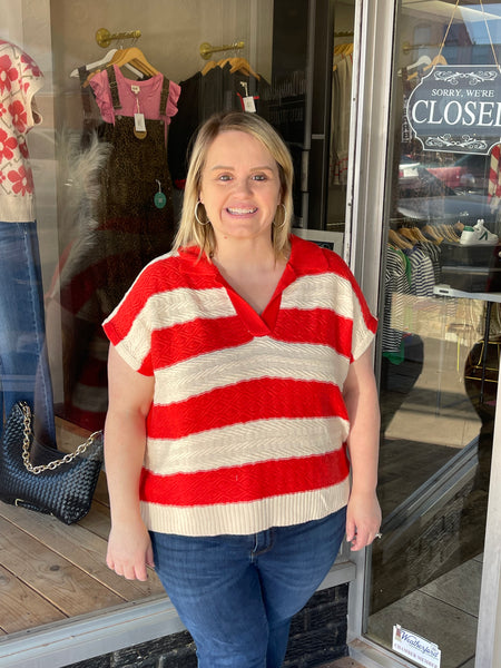 Striped Knit Sweater