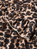 Fall Leopard Print Autumn Girls Ruffle Dress