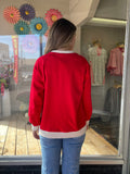 Flower Patch Sweatshirt - Red