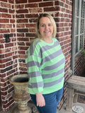 Bold Stripe 3/4 Sleeve Top