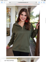 Tanner Textured Quarter Zip - Olive