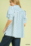 Striped Puff Sleeve Blouse
