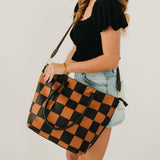 COURTNEY CHECKERED TOTE