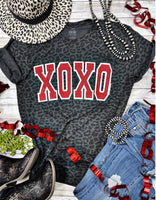 XOXO With Red Glitter Tee