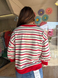 Mollie Striped 3/4 Sleeve Top