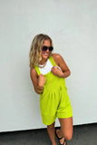 MYLA POCKET ROMPER - LIME