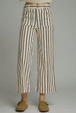 Julia Striped Pant - Black