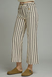 Julia Striped Pant - Black