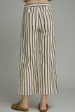Julia Striped Pant - Black