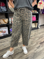 Leopard Barrel Pants