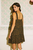 Denim Leopard Mini Dress