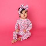 Maeve Castles RUFFLE ZIP Bamboo One Piece Baby Outfit