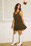 Denim Leopard Mini Dress