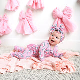 Maeve Castles RUFFLE ZIP Bamboo One Piece Baby Outfit