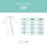 Cecelia Floral RUFFLE ZIP Bamboo One Piece Baby Outfit
