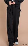 Washed Cotton French Terry Casual Pants
