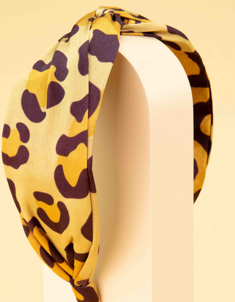 Satin Headband Leopard Print