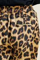 Satin Leopard Jogger Pants