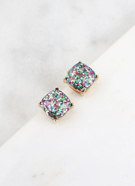 Georgie Glitter Stud Earring MULTI