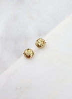 Milton Round Glitter Stud Earring GOLD