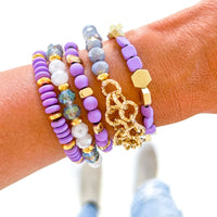 Purple Chain Bracelet Stack