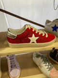 SKYLAR RED GLITTER SNEAKER