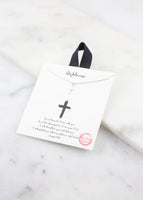Righteous Cross Charm Necklace SILVER