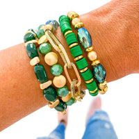 Juniper Christmas Green Bracelet Stack