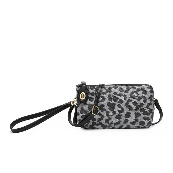 Kendall Leopard Crossbody/Wristlet w/ Twist Lock